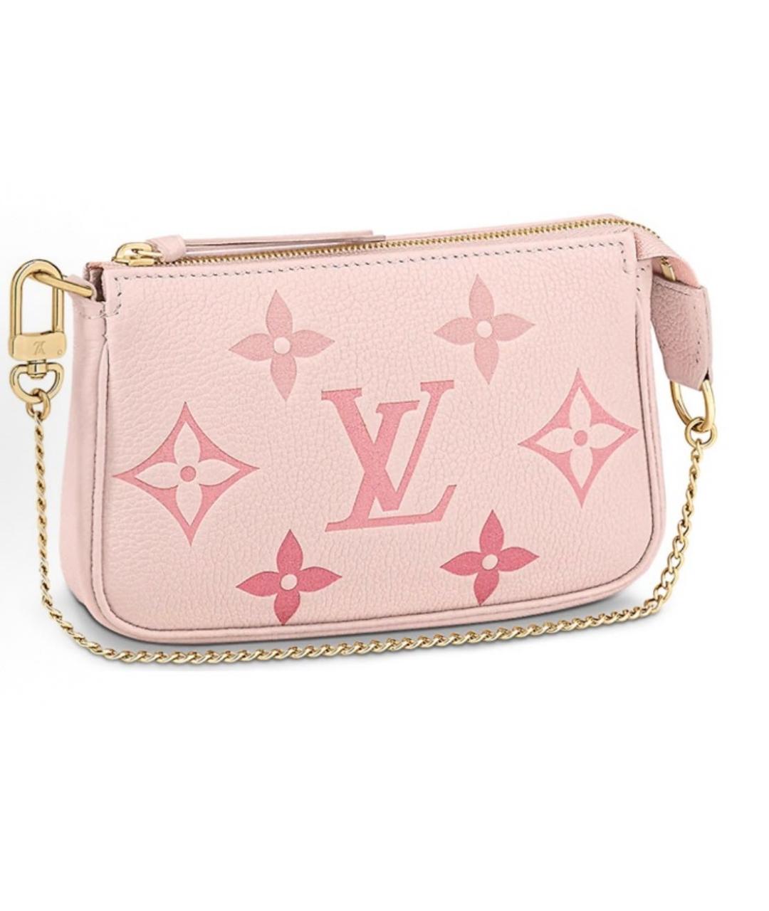 LOUIS VUITTON Розовая кожаная сумка через плечо, фото 4