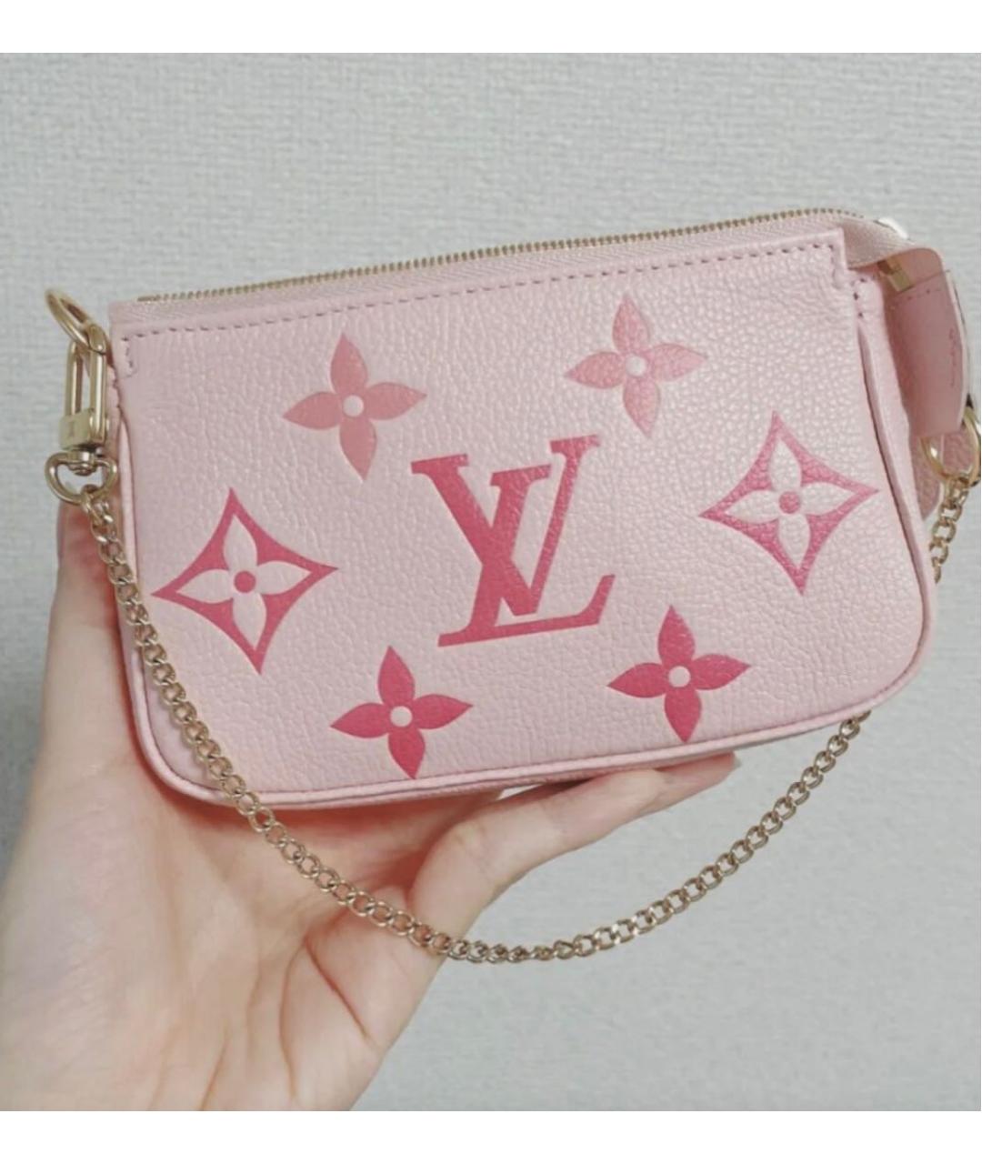 LOUIS VUITTON Розовая кожаная сумка через плечо, фото 2