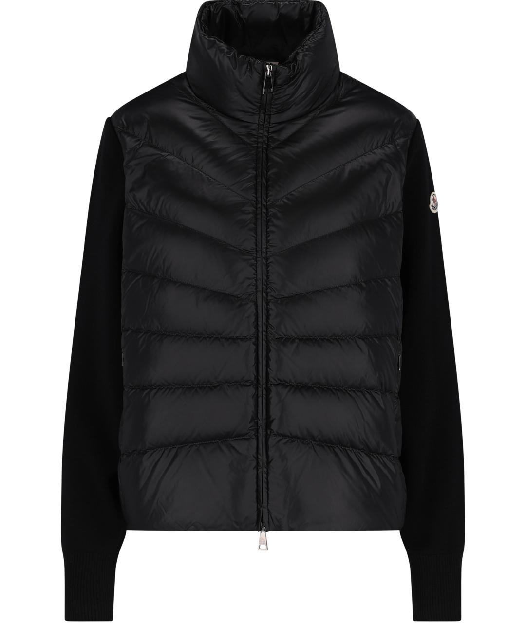 MONCLER Черный полиамидовый кардиган, фото 1