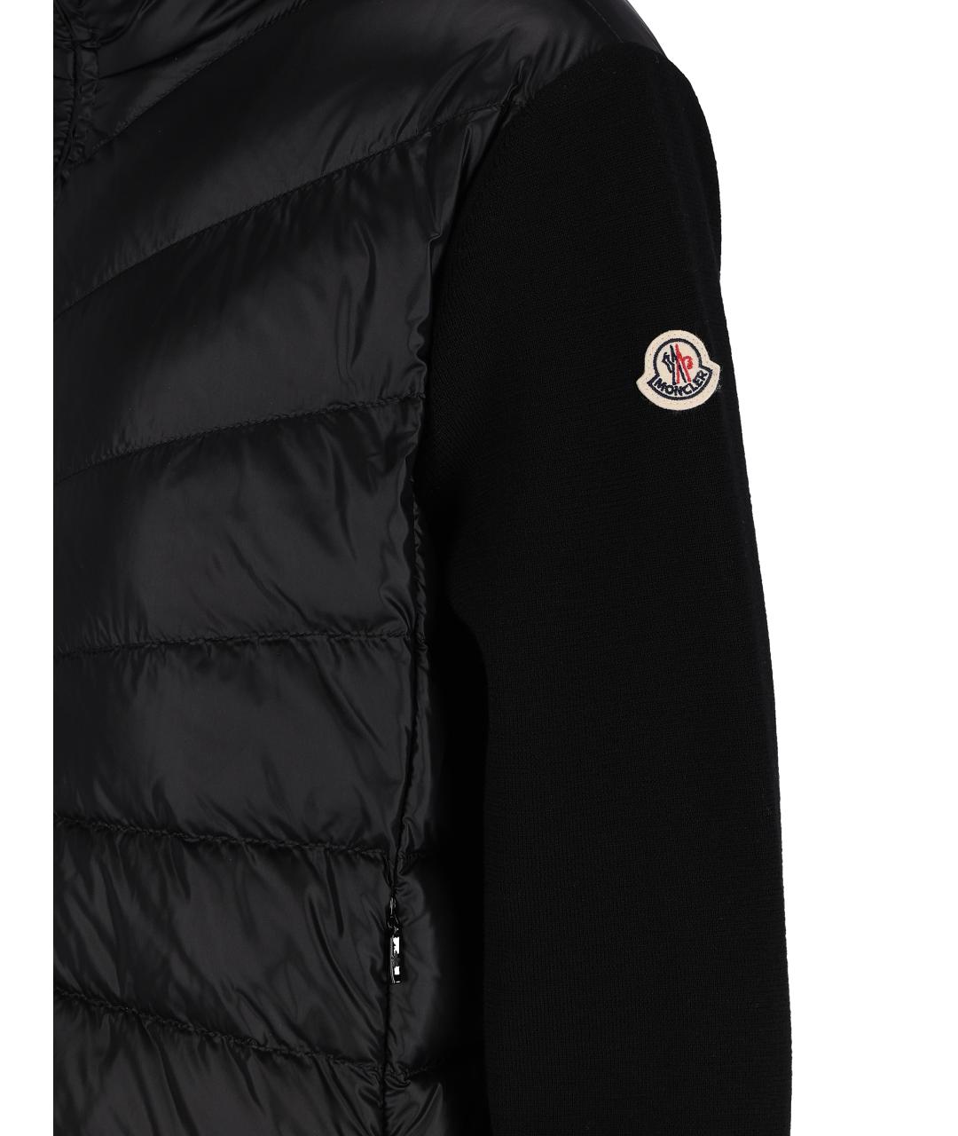 MONCLER Черный полиамидовый кардиган, фото 2