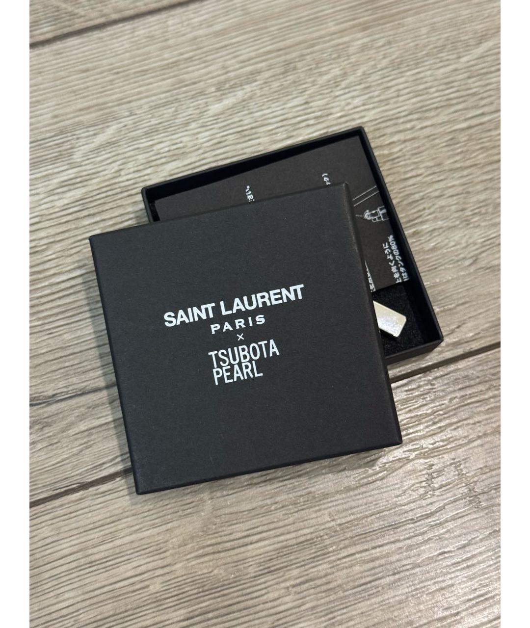 SAINT LAURENT Серебрянный брелок, фото 2