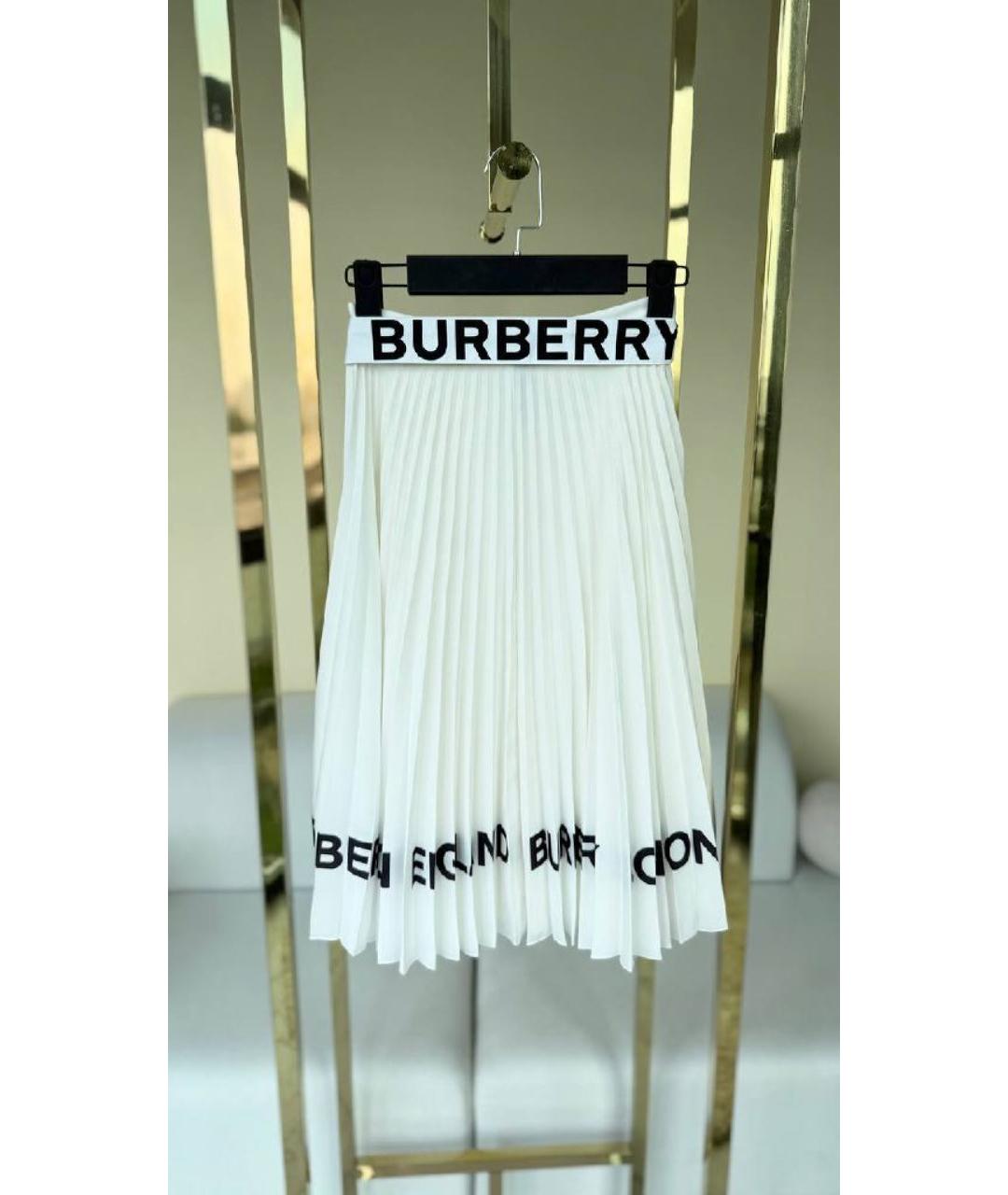 BURBERRY Белая юбка миди, фото 5
