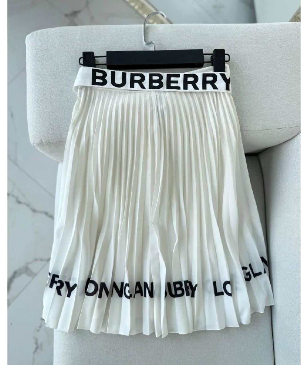 BURBERRY Белая юбка миди, фото 4