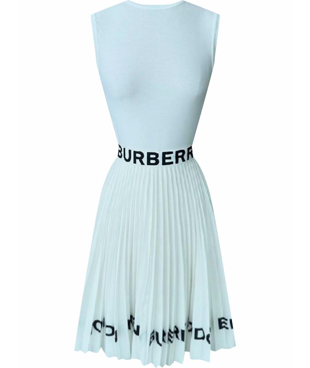 BURBERRY Белая юбка миди, фото 1
