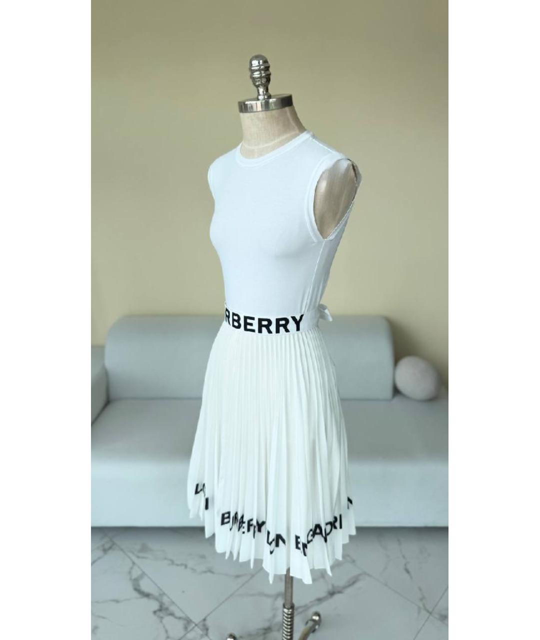 BURBERRY Белая юбка миди, фото 2