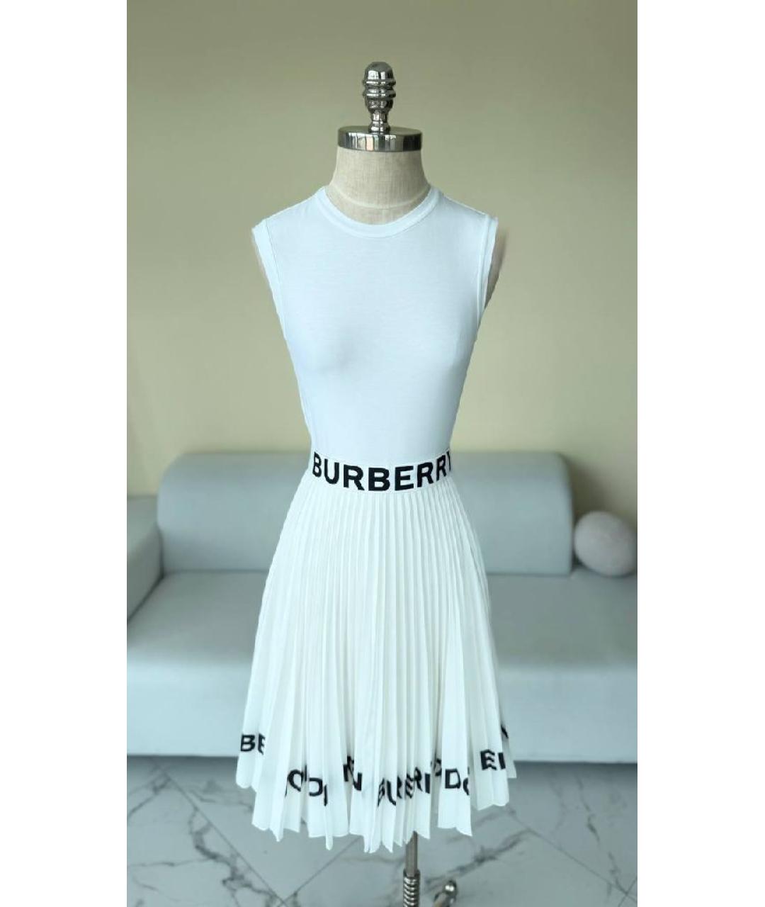 BURBERRY Белая юбка миди, фото 6