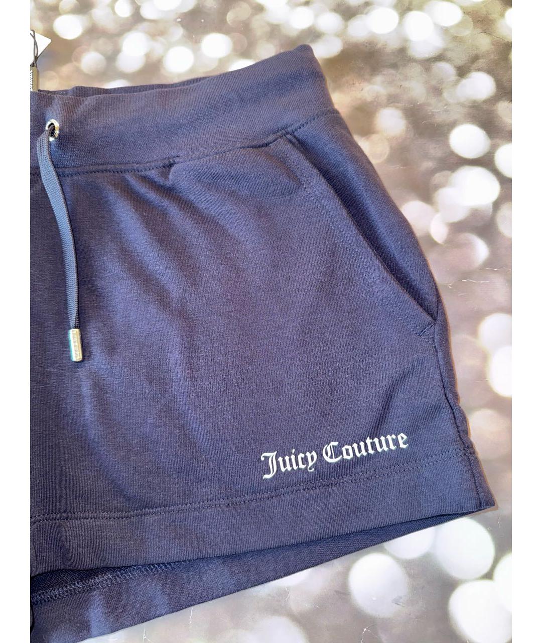 JUICY COUTURE Темно-синие полиэстеровые шорты, фото 7