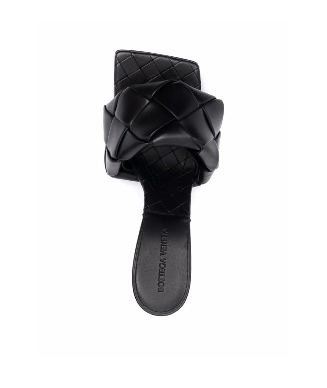 BOTTEGA VENETA Черные кожаные мюли, фото 4