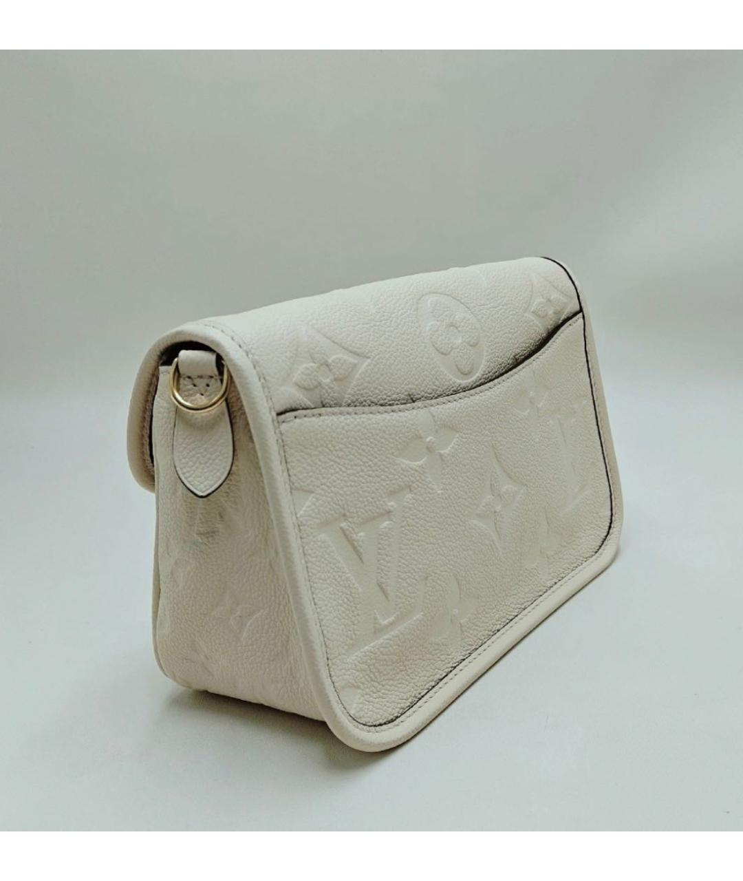 LOUIS VUITTON Бежевая кожаная сумка через плечо, фото 5