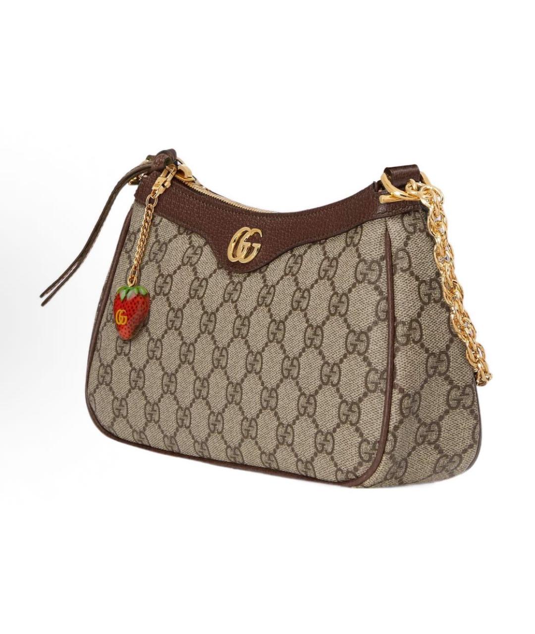 GUCCI Бежевая тканевая сумка через плечо, фото 2