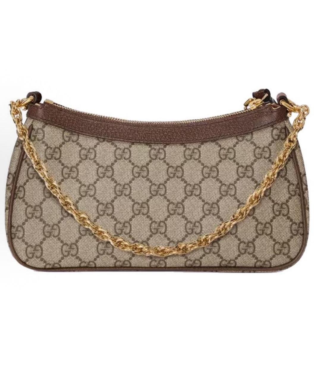 GUCCI Бежевая тканевая сумка через плечо, фото 4