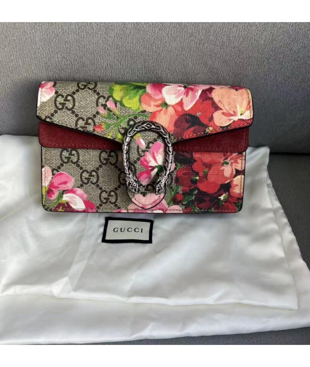 GUCCI Бежевая тканевая сумка через плечо, фото 6