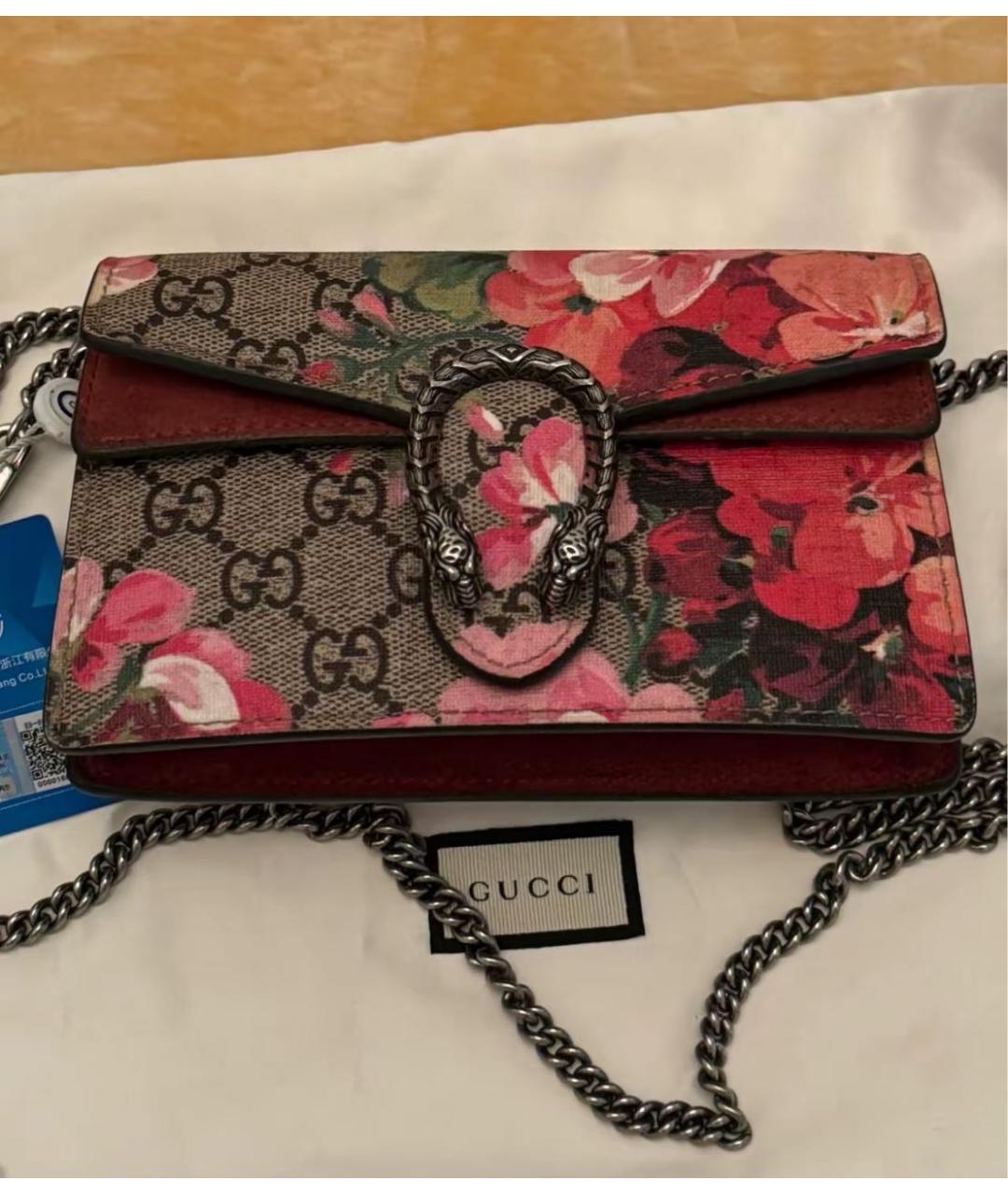 GUCCI Бежевая тканевая сумка через плечо, фото 5