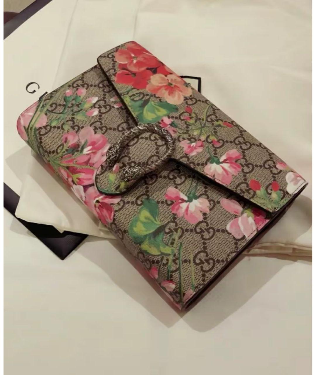 GUCCI Бежевая тканевая сумка через плечо, фото 5