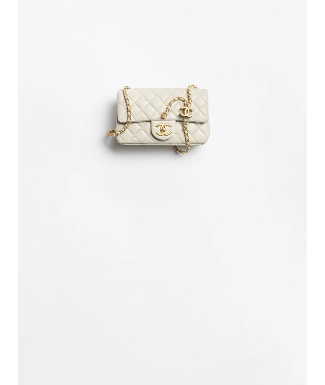 CHANEL Серая кожаная сумка через плечо, фото 2