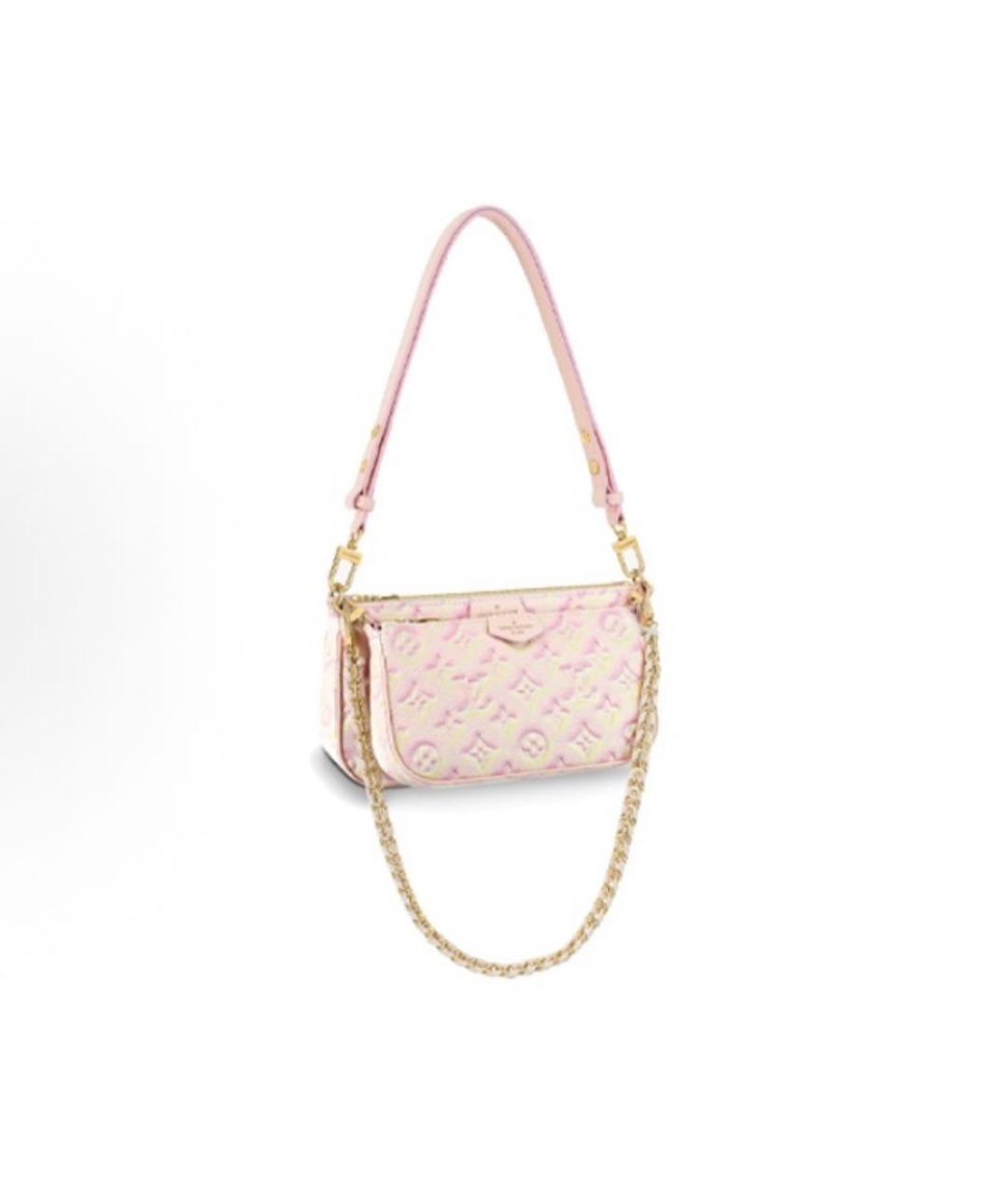 LOUIS VUITTON Розовая кожаная сумка через плечо, фото 7