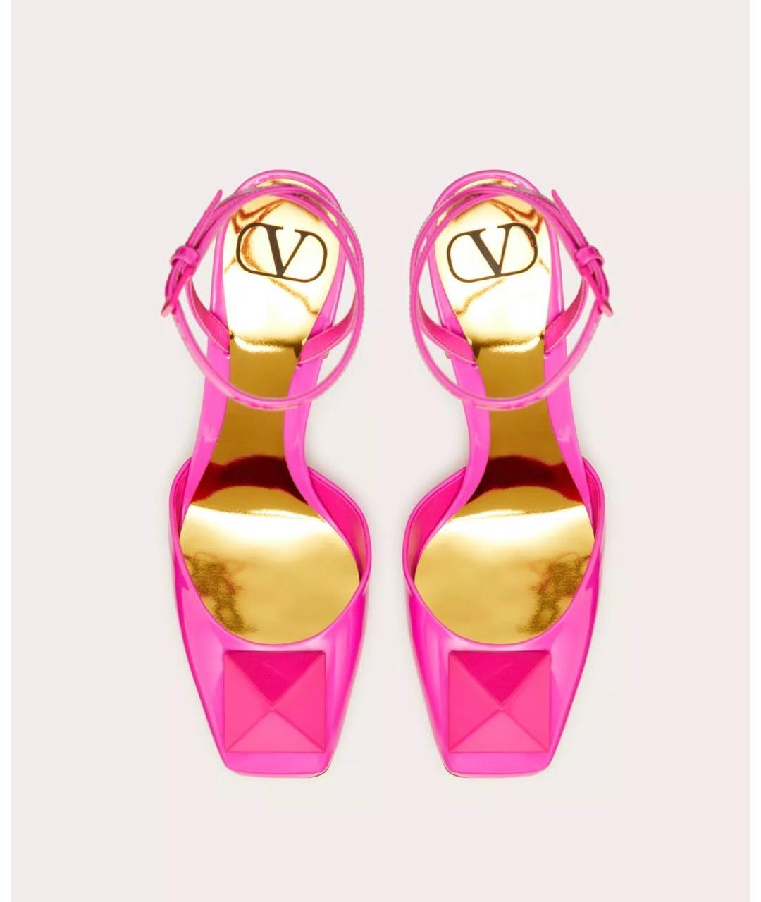 VALENTINO Фуксия кожаные туфли, фото 6
