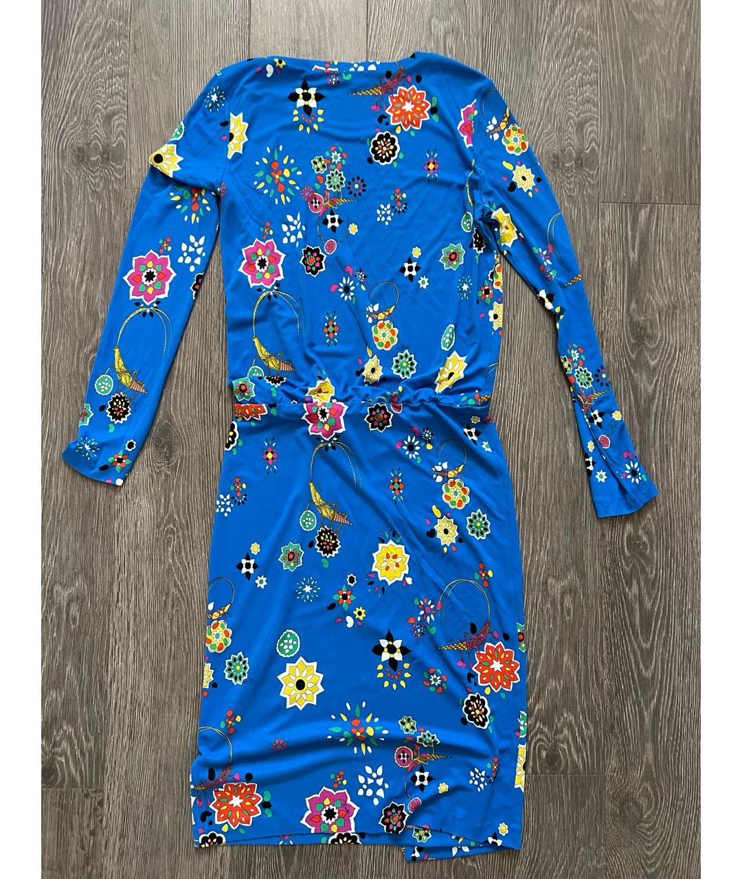 EMILIO PUCCI Синее вискозное повседневное платье, фото 2