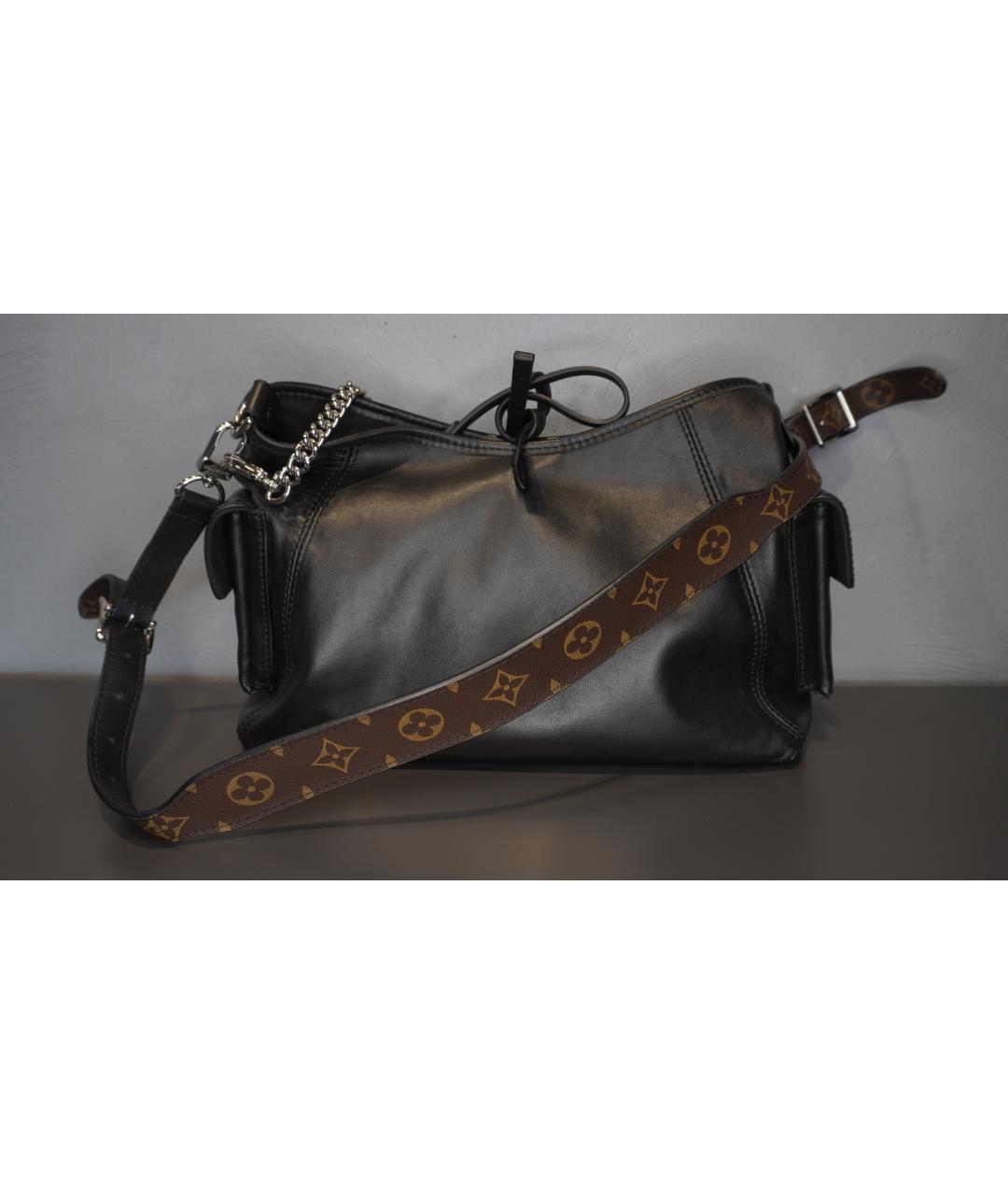 LOUIS VUITTON Черная кожаная сумка тоут, фото 3