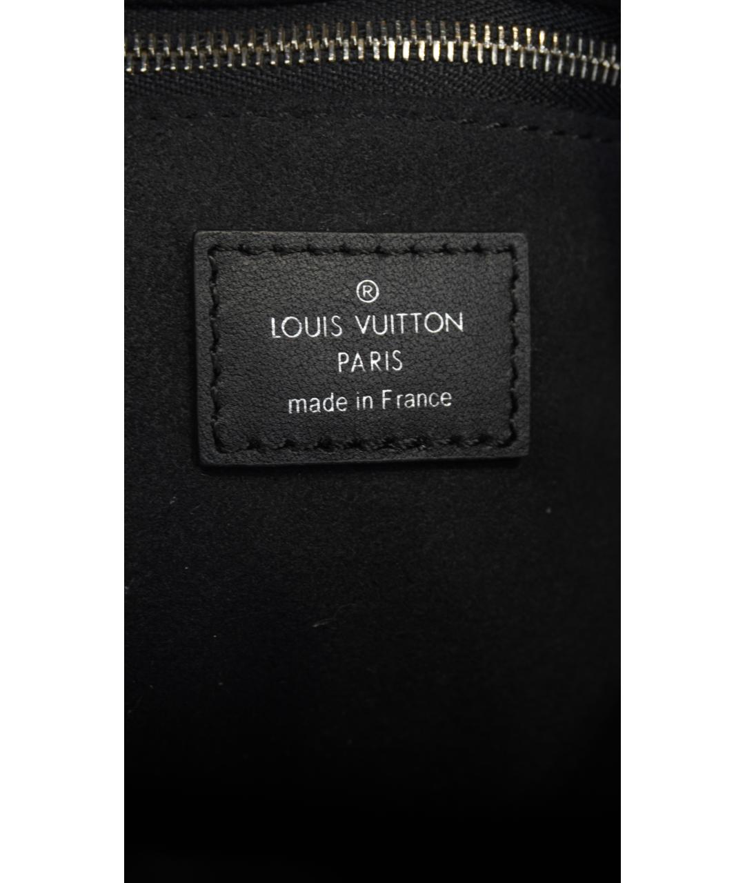 LOUIS VUITTON Черная кожаная сумка тоут, фото 6