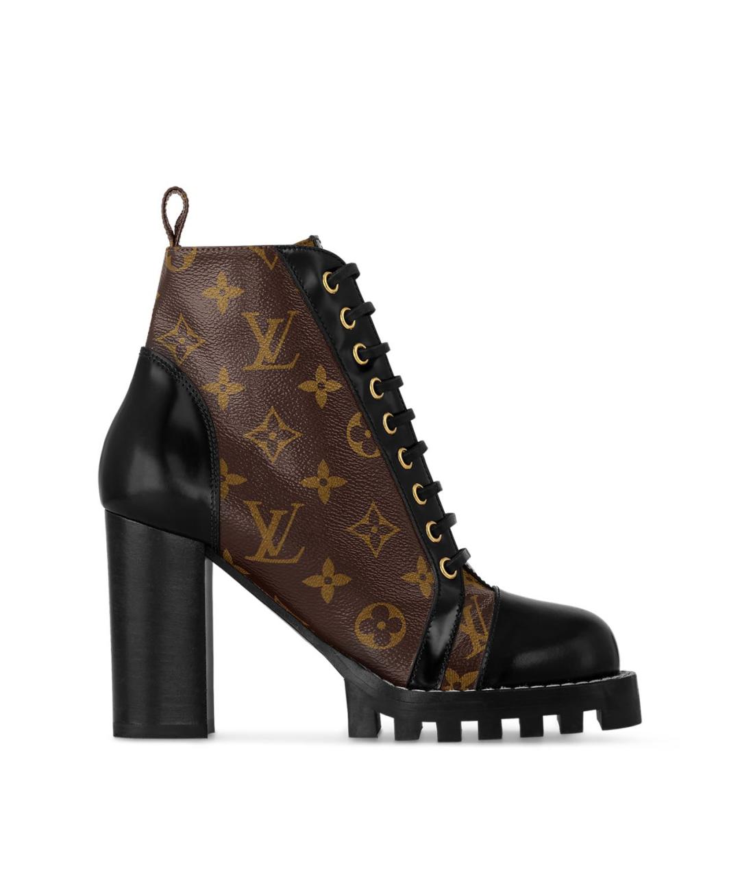 LOUIS VUITTON Коричневые кожаные ботильоны, фото 9