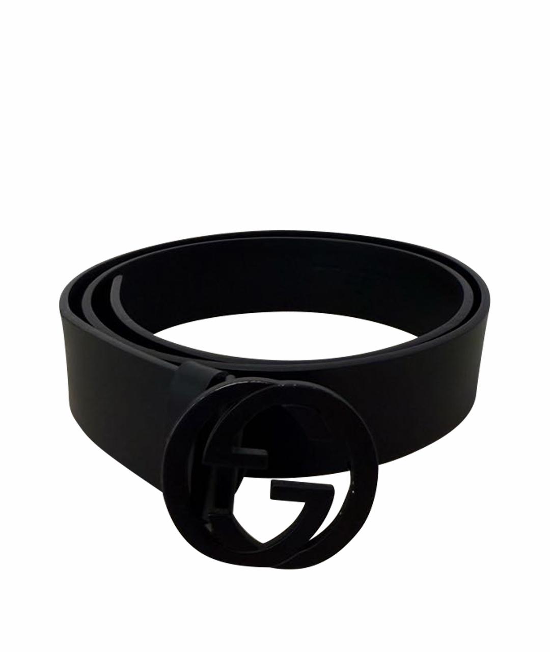 GUCCI Черный кожаный ремень, фото 1