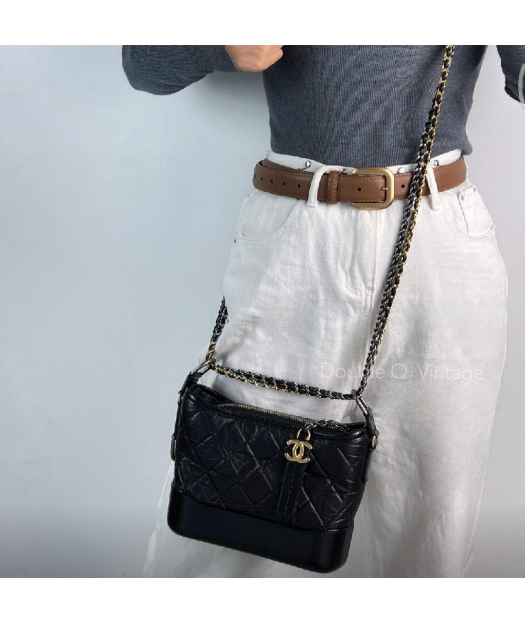 CHANEL Черная кожаная сумка через плечо, фото 8