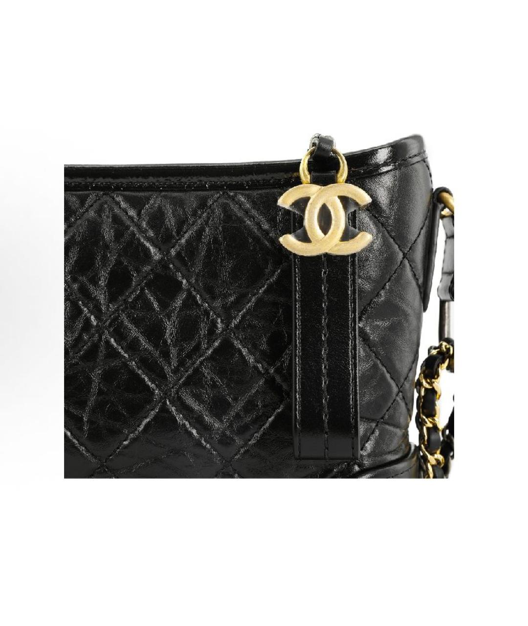 CHANEL Черная кожаная сумка через плечо, фото 4