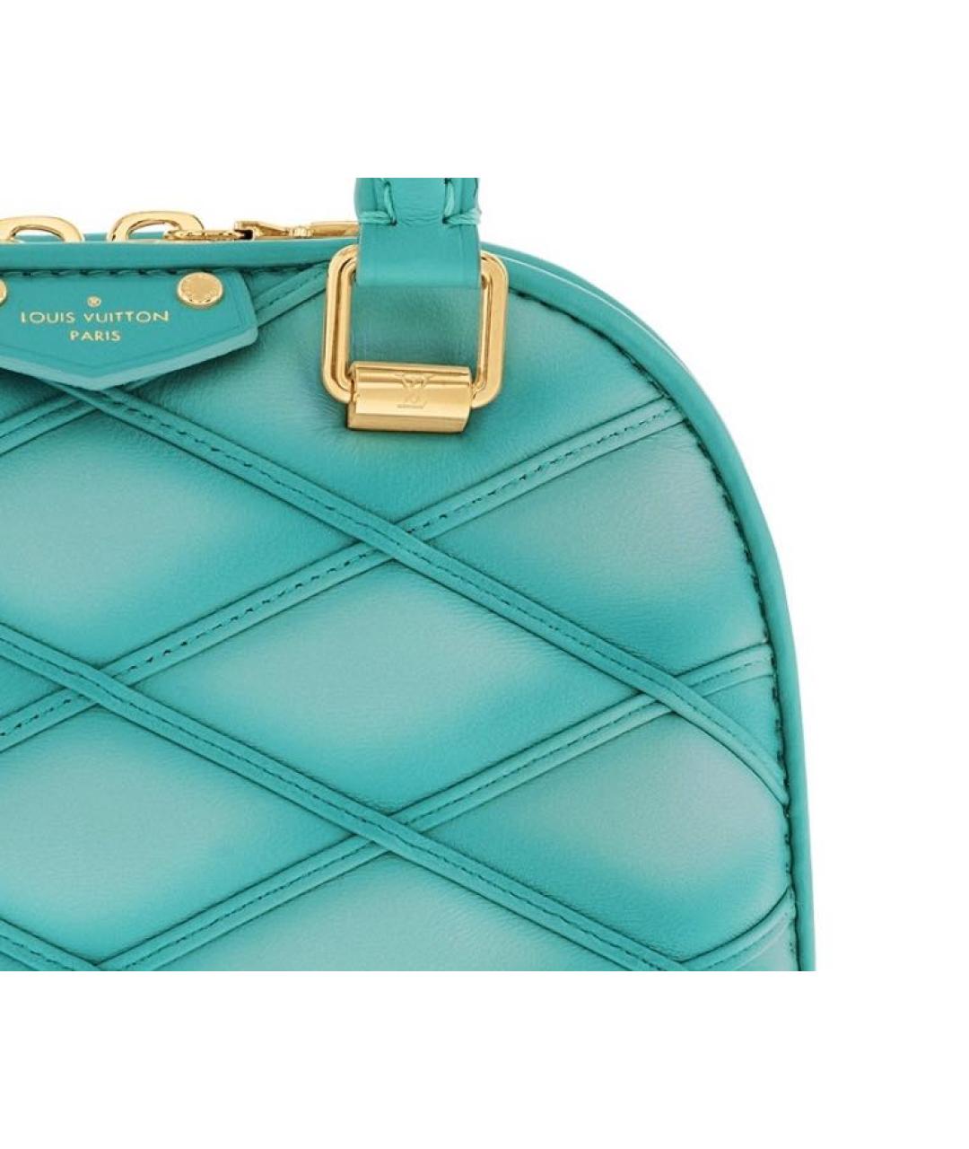 LOUIS VUITTON Бирюзовая кожаная сумка через плечо, фото 3