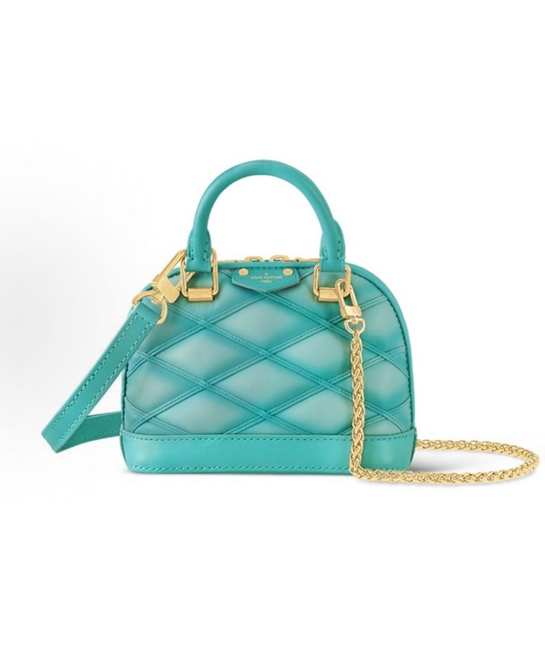 LOUIS VUITTON Бирюзовая кожаная сумка через плечо, фото 4
