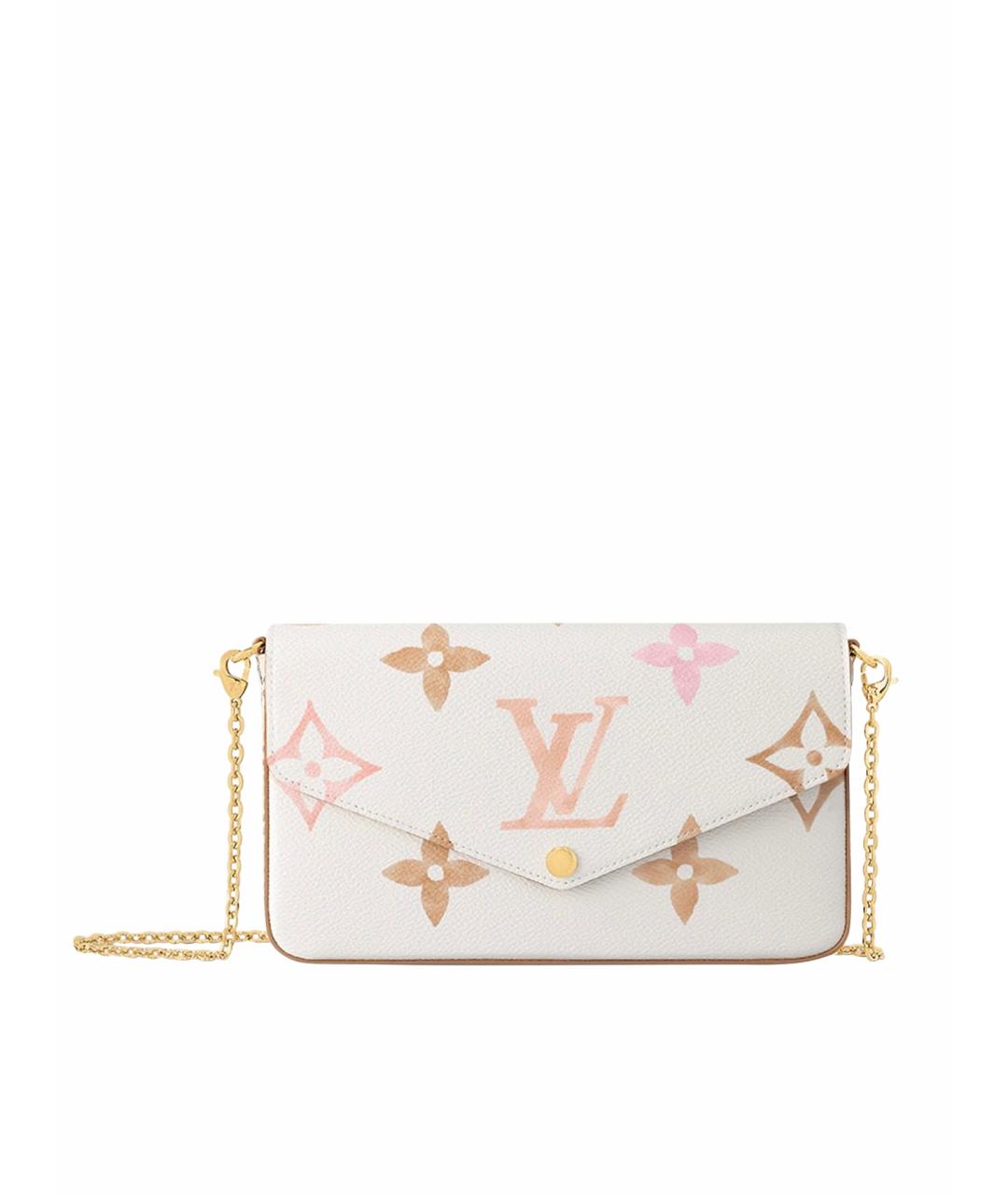 LOUIS VUITTON Белая кожаная сумка через плечо, фото 1