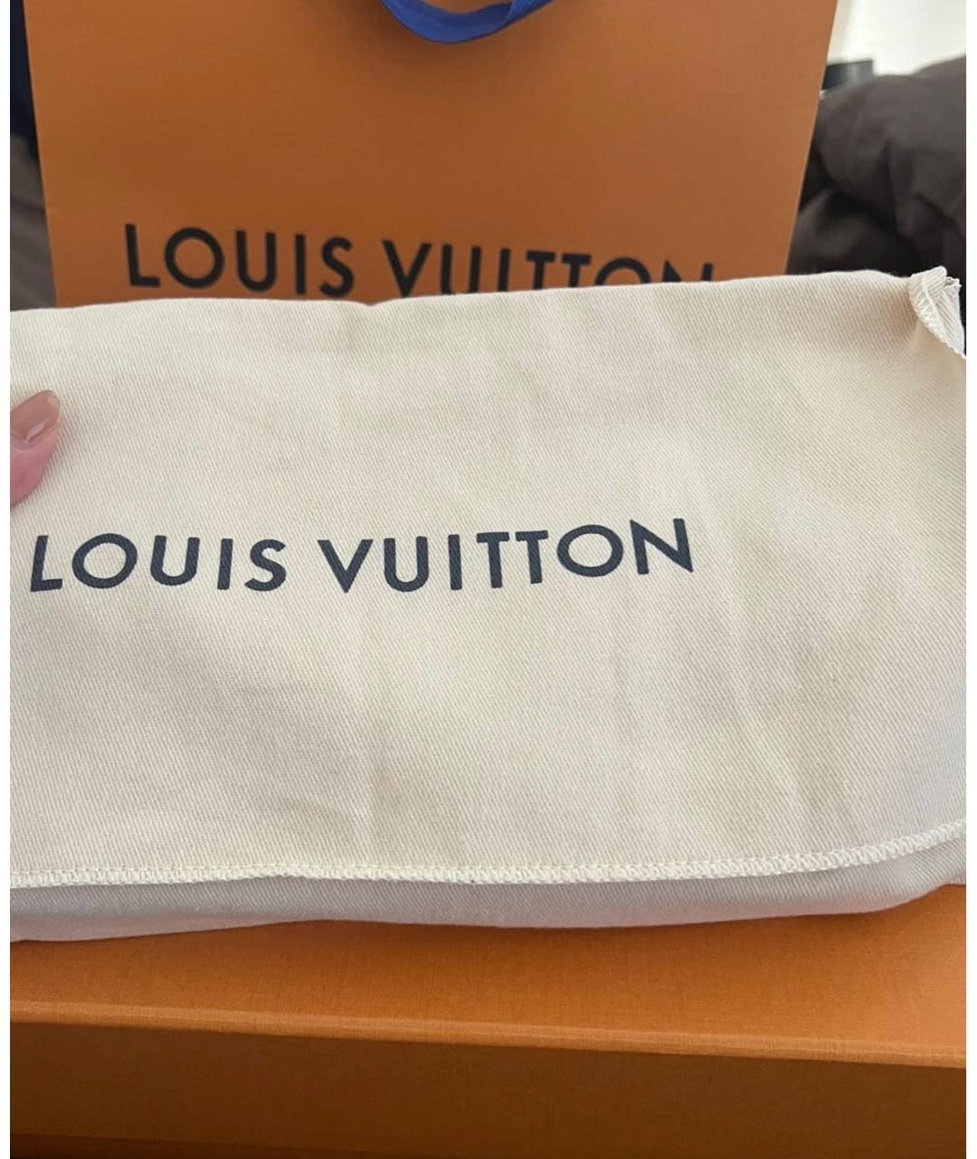LOUIS VUITTON Белая кожаная сумка через плечо, фото 4