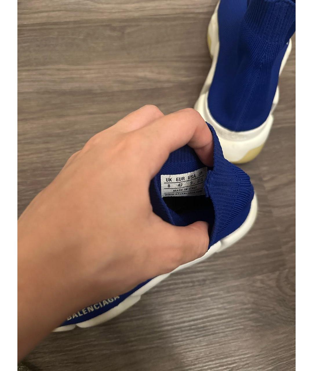 BALENCIAGA Синие синтетические кроссовки, фото 5