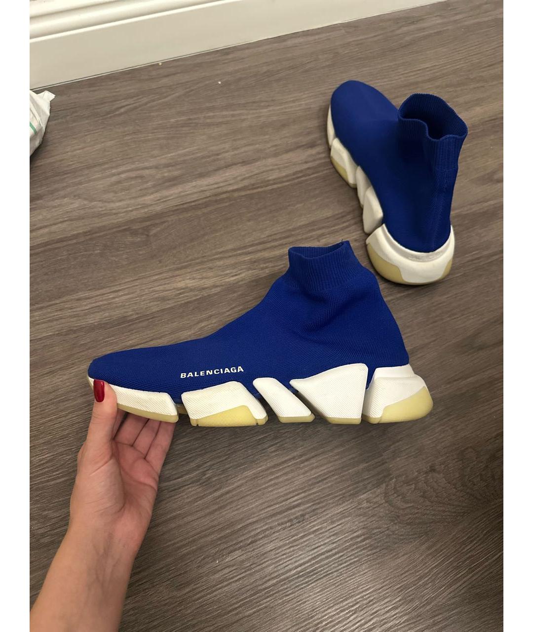 BALENCIAGA Синие синтетические кроссовки, фото 6