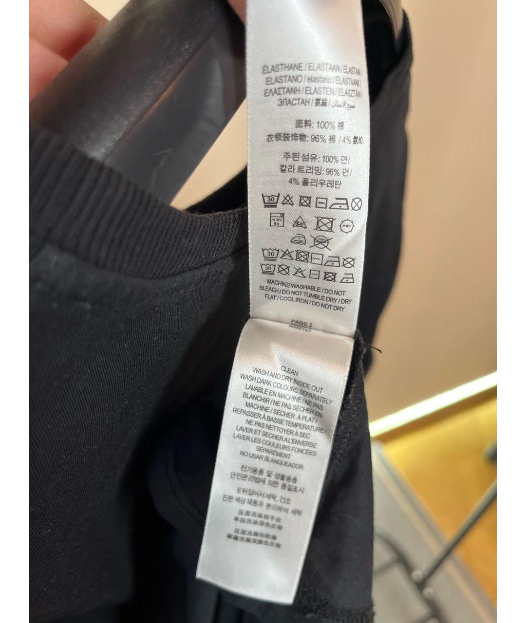 BURBERRY Черная хлопковая футболка, фото 7