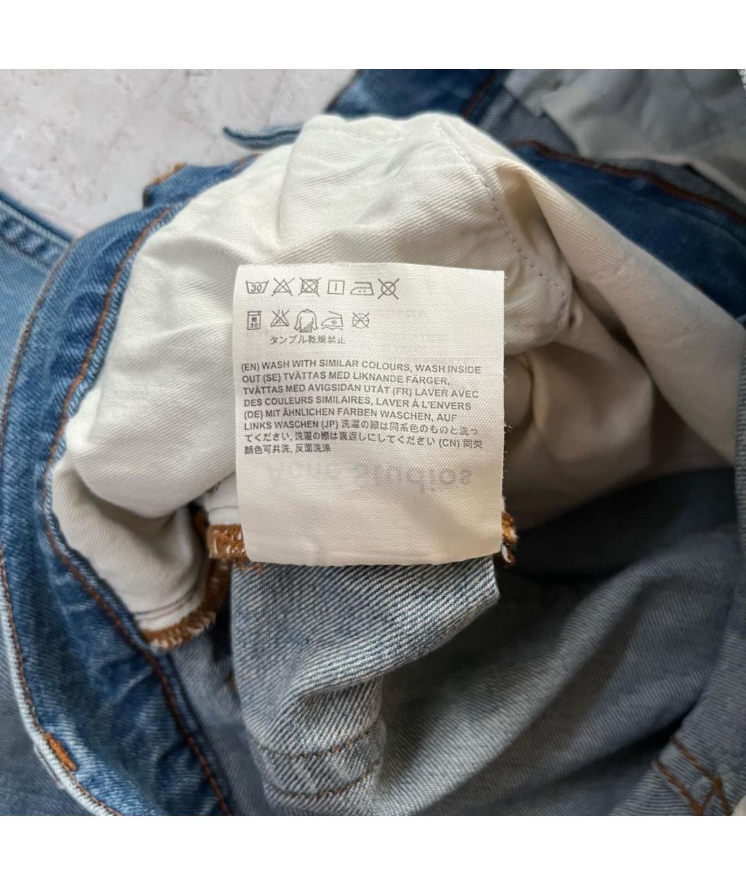 ACNE STUDIOS Голубые хлопко-эластановые джинсы скинни, фото 6