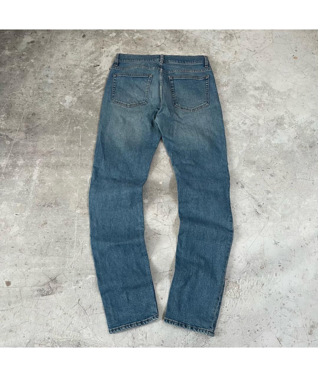 ACNE STUDIOS Голубые хлопко-эластановые джинсы скинни, фото 2