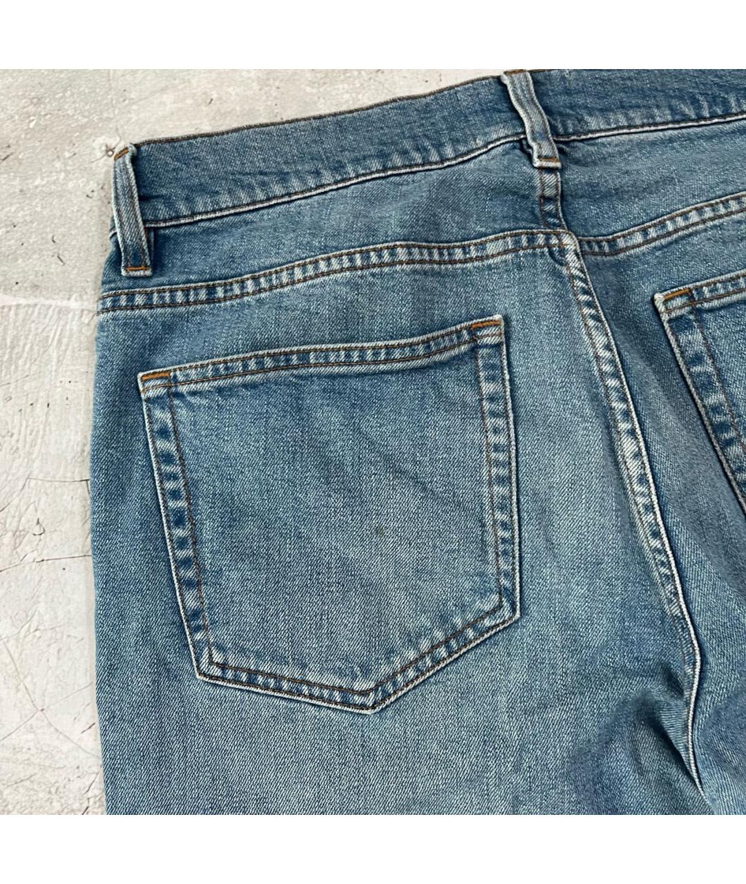 ACNE STUDIOS Голубые хлопко-эластановые джинсы скинни, фото 4