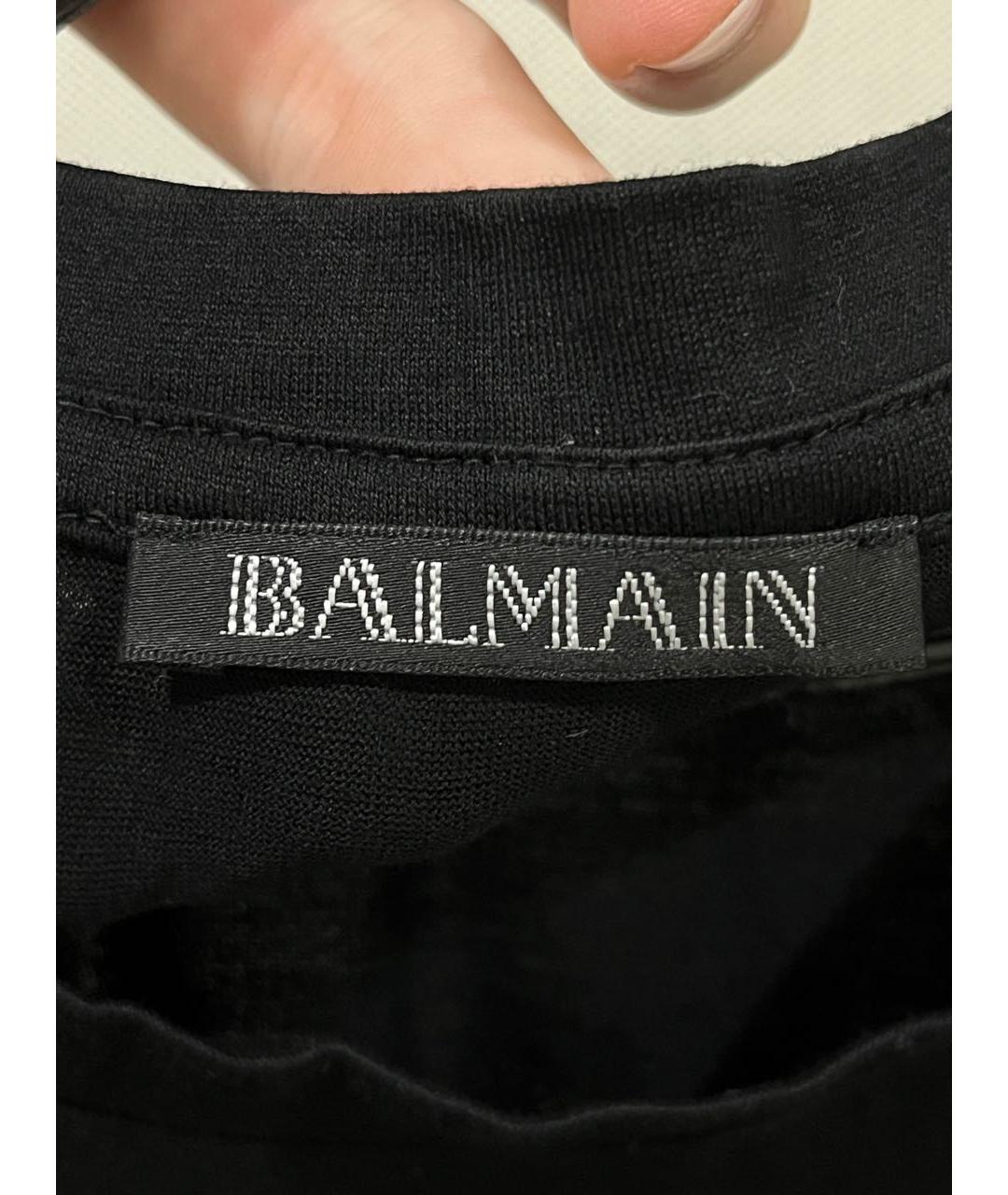BALMAIN Черная футболка, фото 3