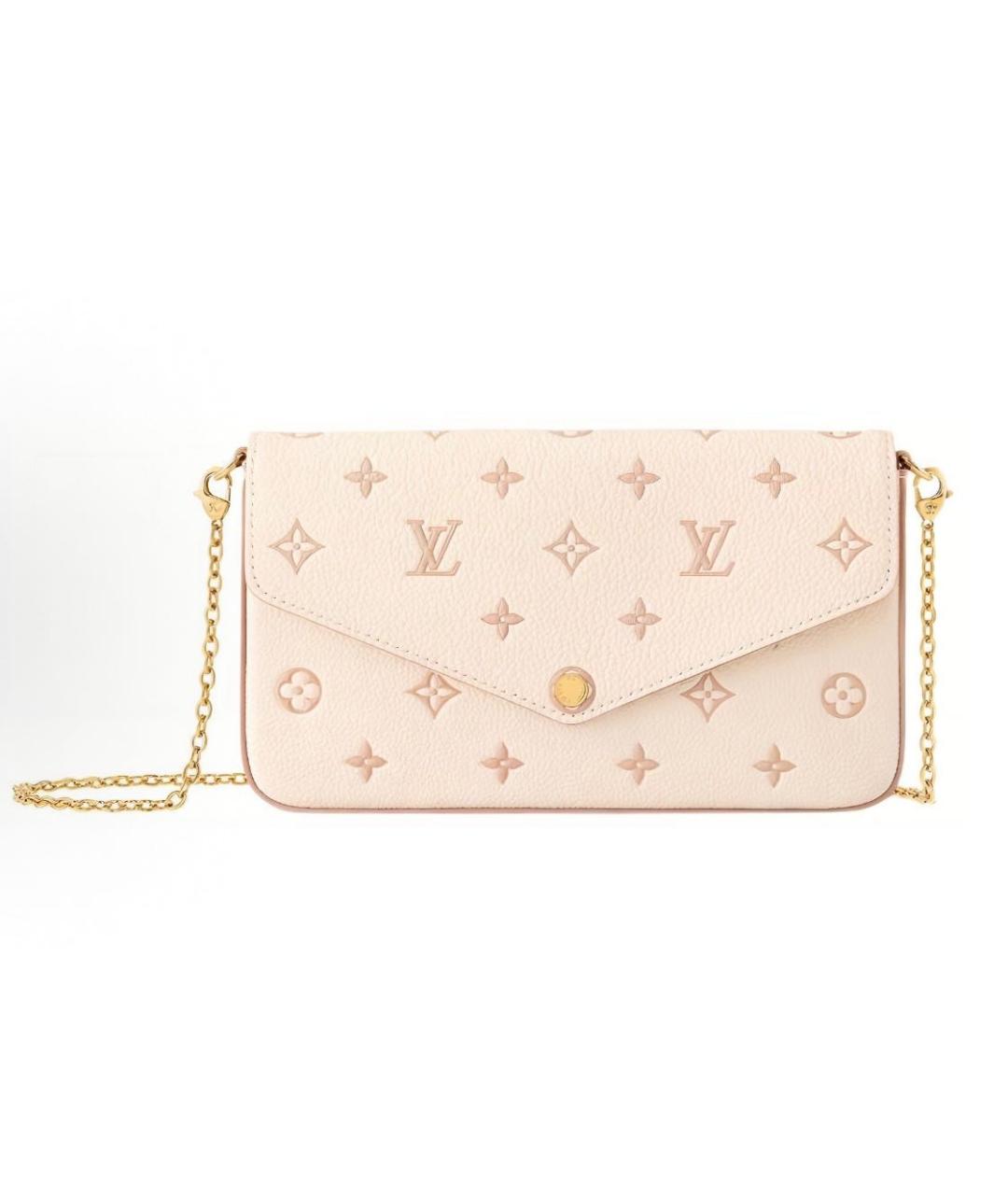 LOUIS VUITTON Розовая кожаная сумка через плечо, фото 4