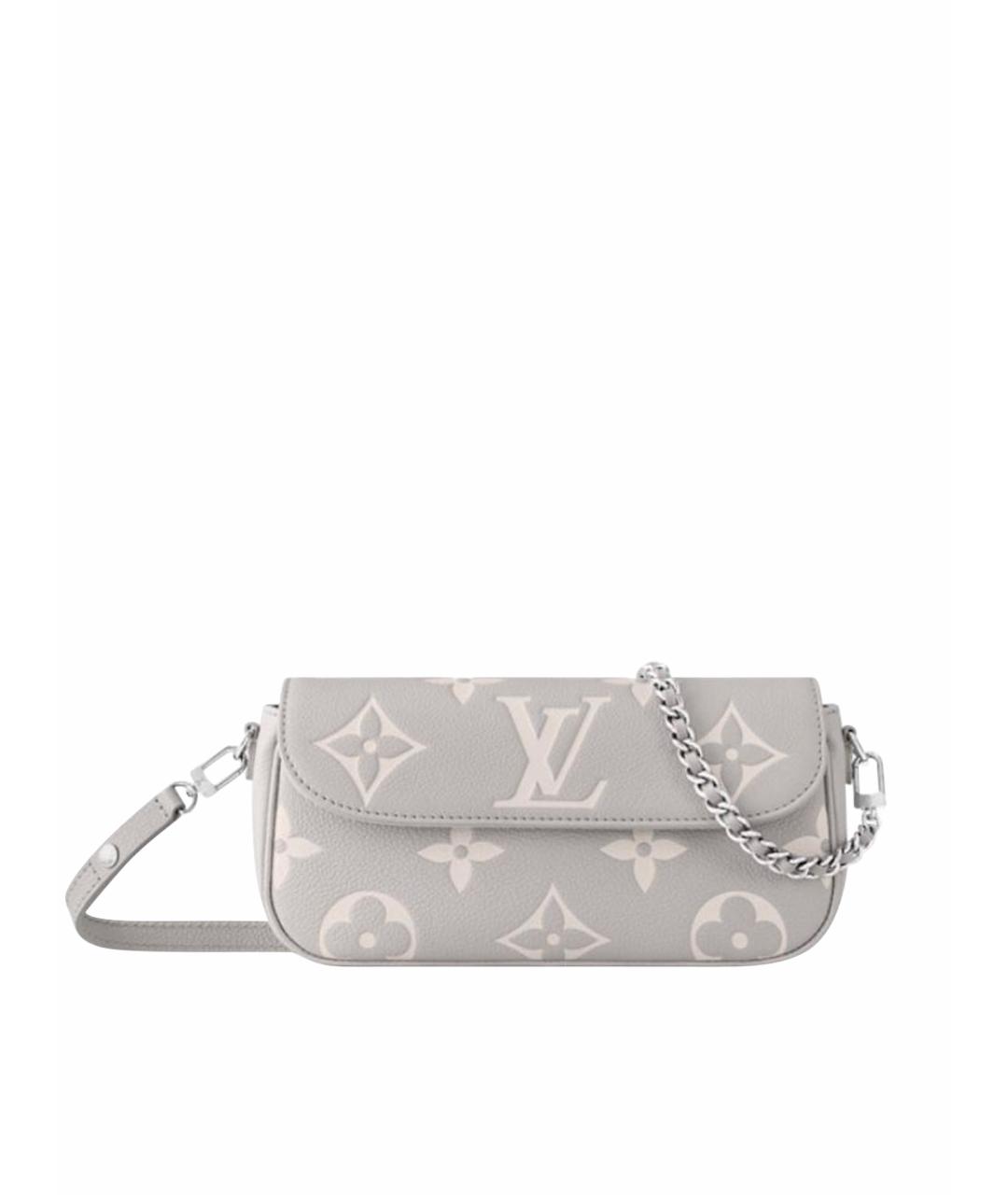 LOUIS VUITTON Серая кожаная сумка через плечо, фото 1