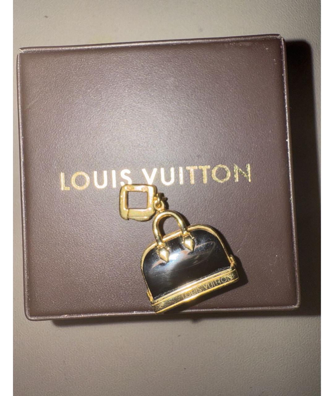 LOUIS VUITTON Черная подвеска из желтого золота, фото 4
