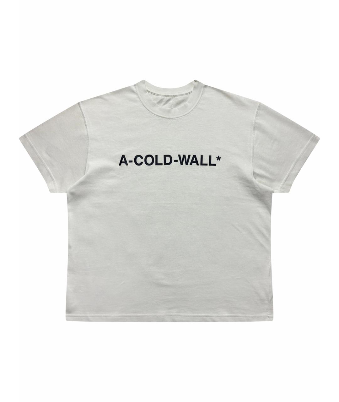 A-COLD-WALL* Бежевая хлопковая футболка, фото 1