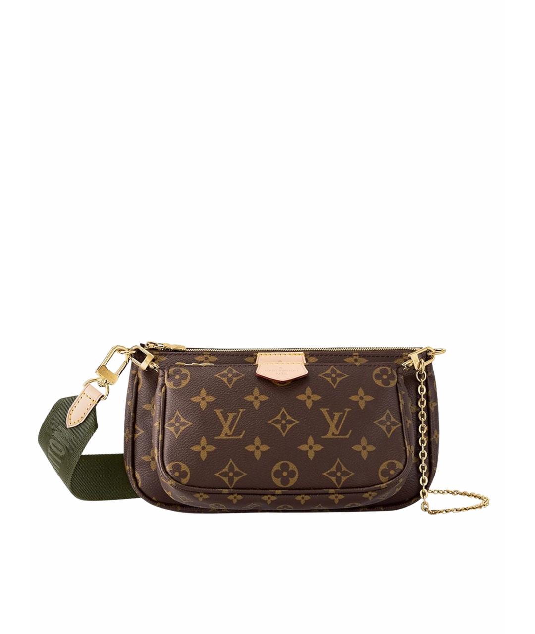 LOUIS VUITTON Коричневая кожаная сумка через плечо, фото 1