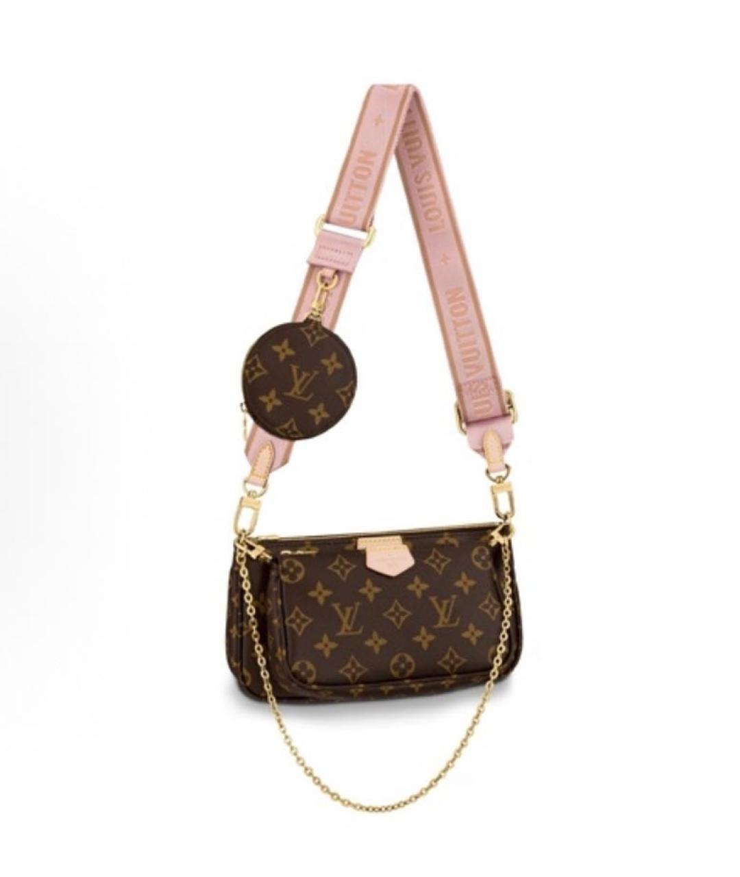 LOUIS VUITTON Коричневая кожаная сумка через плечо, фото 5