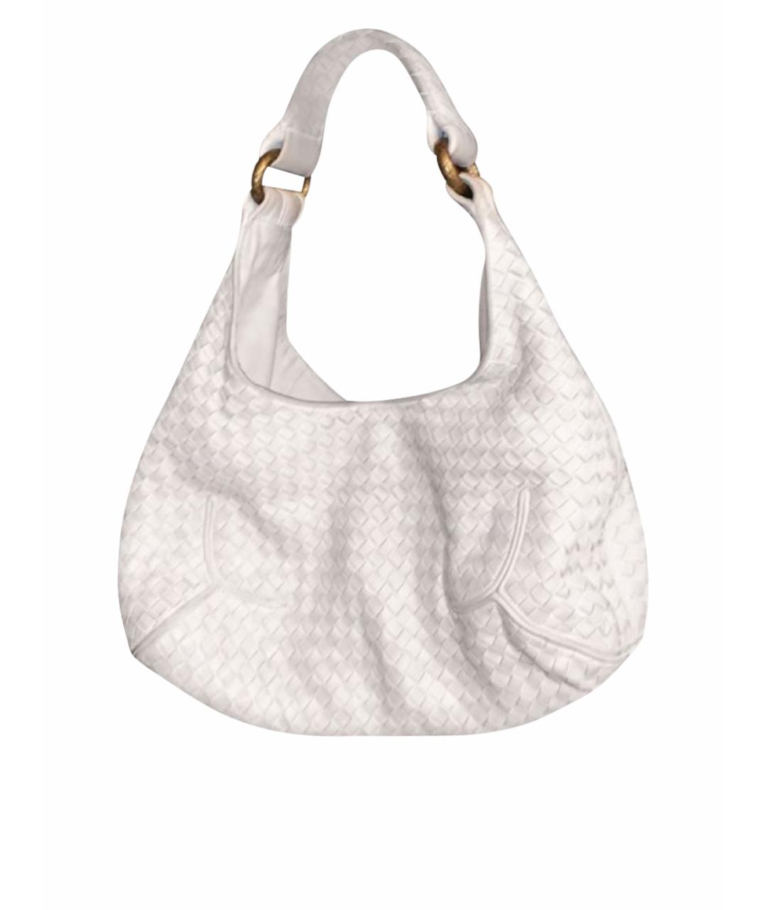 BOTTEGA VENETA Белая кожаная сумка тоут, фото 1