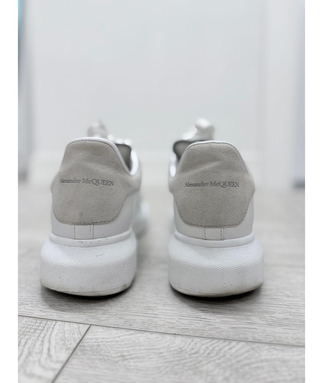 ALEXANDER MCQUEEN Белые кожаные кеды, фото 4