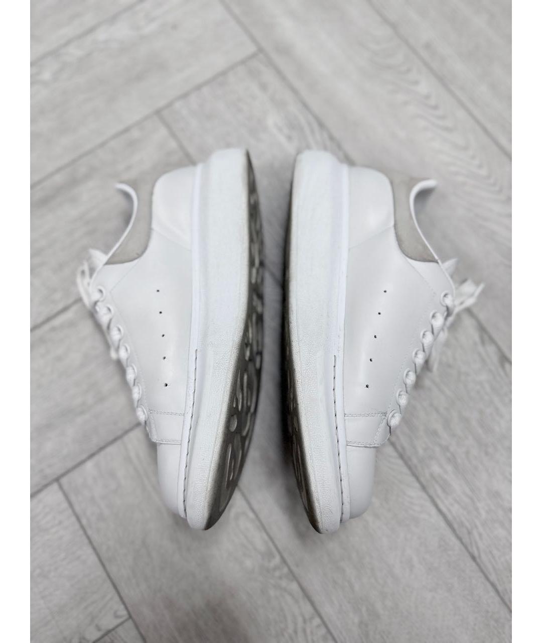ALEXANDER MCQUEEN Белые кожаные кеды, фото 5