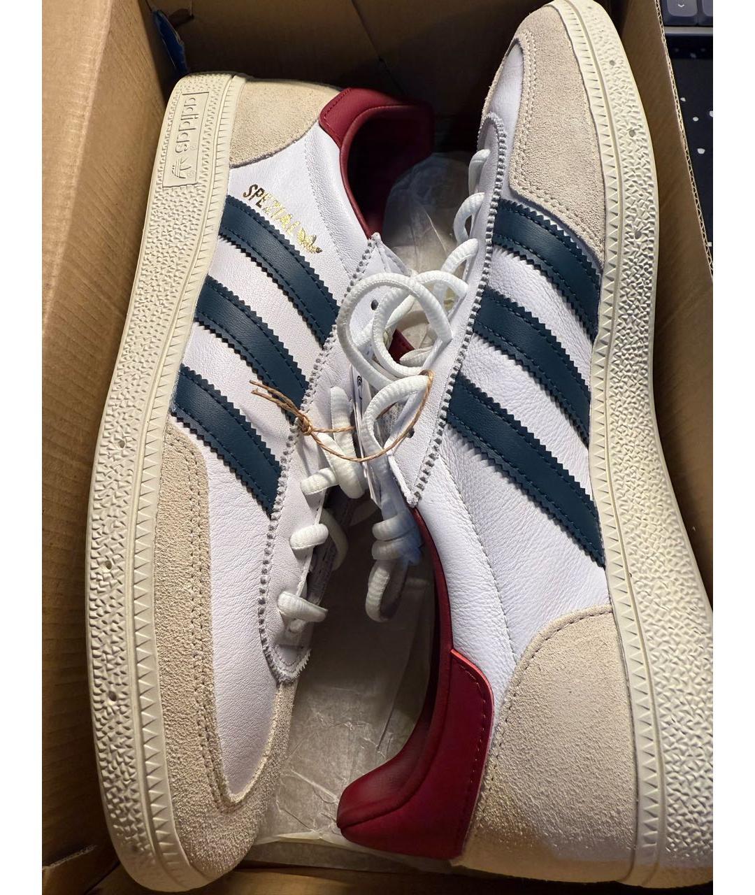 ADIDAS Бежевые кожаные кроссовки, фото 5