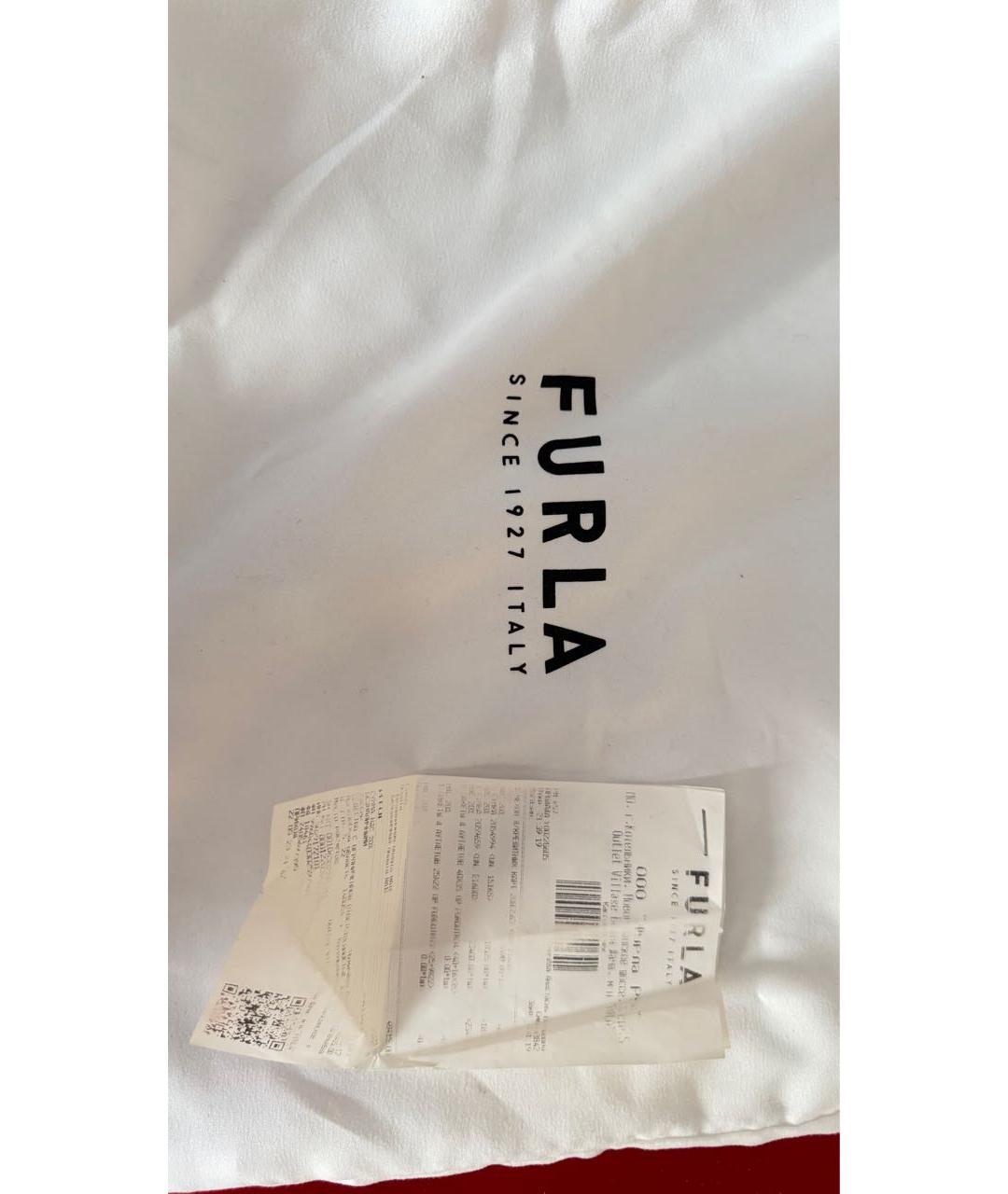 FURLA Фиолетовая кожаная сумка через плечо, фото 5